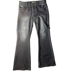 BKE Payton Flare Jeans Womens 32x33.5 Dark Wash Mid Rise Universal Fit Stretch